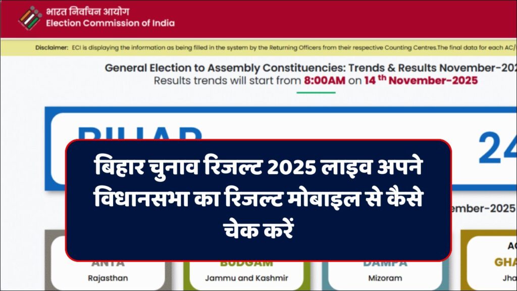 Bihar Election Live Result 2025 Kaise Dekhe