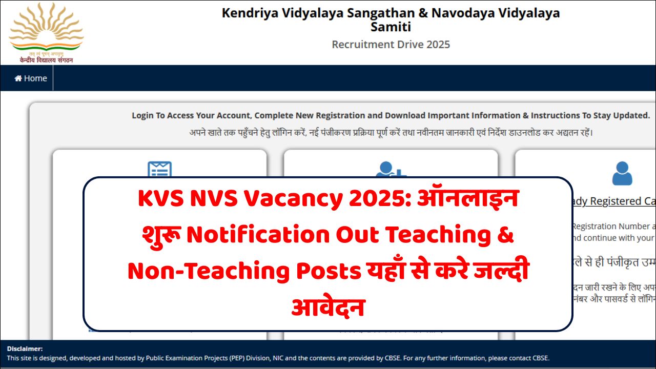KVS NVS Vacancy 2025